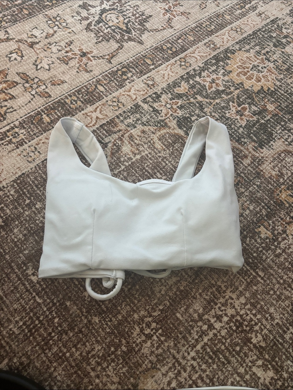 White sports bra small
